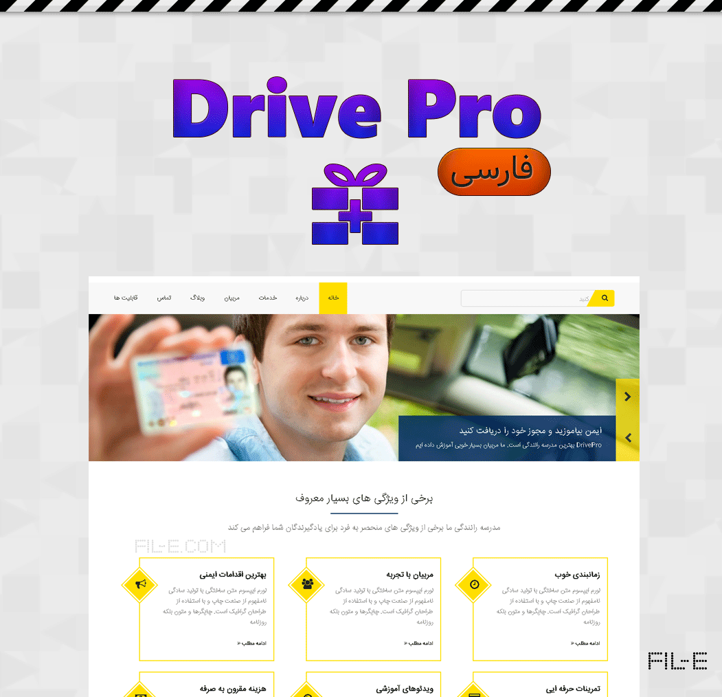 Drive Pro قالب ، پوسته Drive Pro