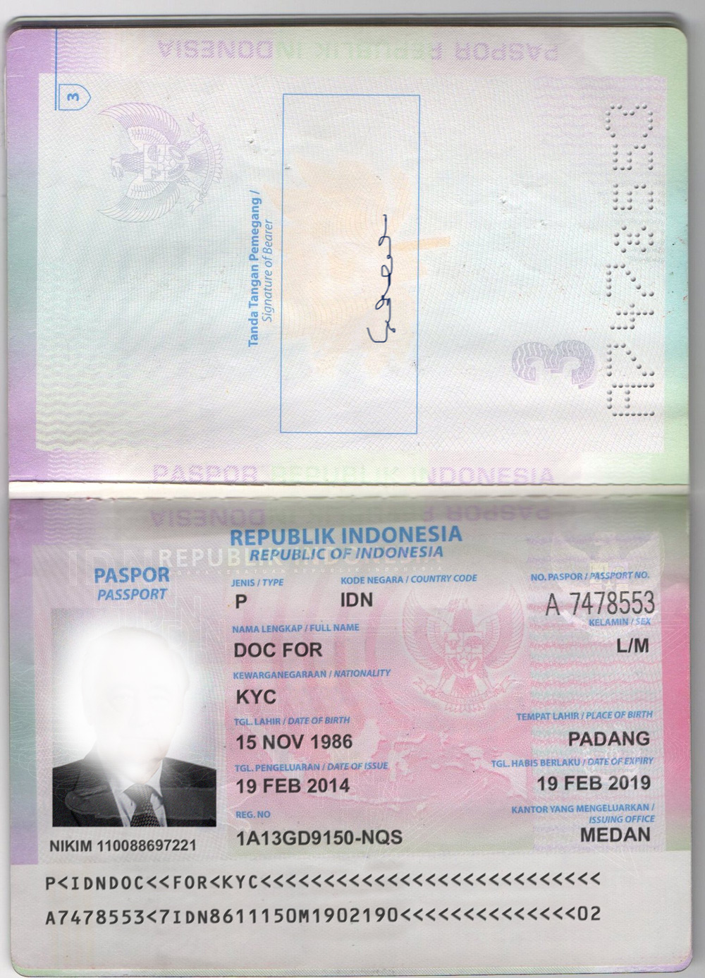 فایل پاسپورت لایه باز کشور اندونزی